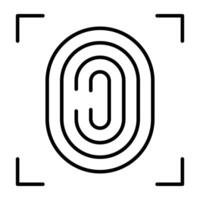 ein modern Design Symbol von Fingerabdruck Scannen vektor