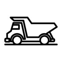 ein Symbol Design von Müll LKW, editierbar Vektor