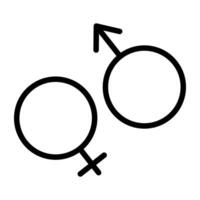 manlig och kvinna symboler betecknar kön tecken ikon vektor