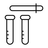 ein linear Design, Symbol von chemisch Röhren vektor