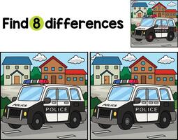 Polizei Auto finden das Unterschiede vektor