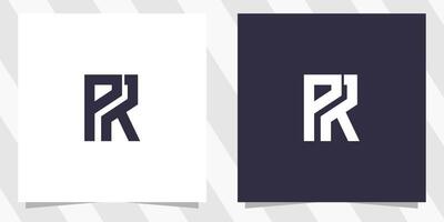 brev pr rp logotyp design vektor