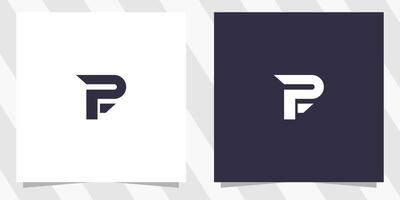 Brief pf fp Logo Design vektor