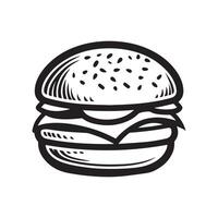 burger mat ikon vit bakgrund vektor design.