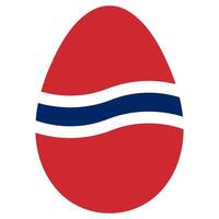 Ostern Ei stilisiert Muster Farbe von Norwegen Flagge Nein Noch vektor