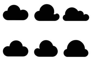 Wolke Symbol Wetter einstellen Illustration Vektor Design auf Weiß Hintergrund Illustration