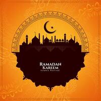 Ramadan kareem schön islamisch Festival kulturell Hintergrund Design vektor