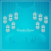 ramadan kareem traditionell muslim festival islamic bakgrund design vektor