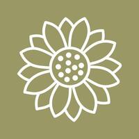 Symbol für Sonnenblumenvektor vektor