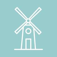 Symbol für Windmühlenvektor vektor
