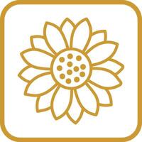 Symbol für Sonnenblumenvektor vektor