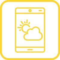 Wetter-App-Vektorsymbol vektor