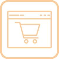 E-Commerce-Website-Vektorsymbol vektor