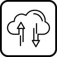 Vektorsymbol für Cloud-Speicher vektor