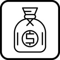 Dollar-Sack-Vektor-Symbol vektor