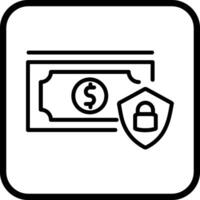 Vektorsymbol für sicheres Geld vektor