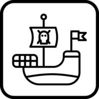 Piratenschiff-Vektorsymbol vektor