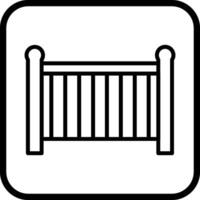 Babybett-Vektor-Symbol vektor