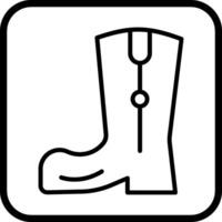 Vektorsymbol für Cowboystiefel vektor