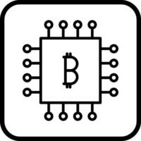 bitcoin chip vektor ikon
