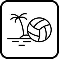 Beachvolleyball-Vektorsymbol vektor