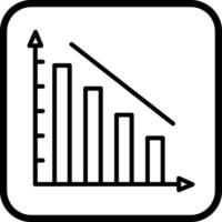 absteigendes Balkenvektorsymbol vektor