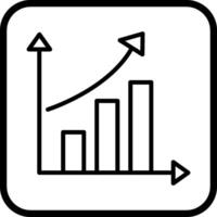 Vektorsymbol für steigende Statistiken vektor