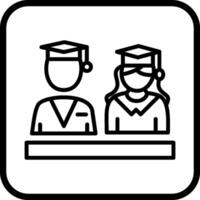 Studenten Sitzung Vektor Symbol