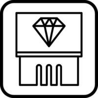 Diamant-Ausstellungsvektorsymbol vektor