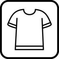 T-Shirt mit Linienvektorsymbol vektor