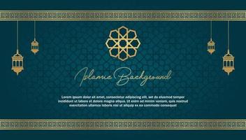 islamischer luxus goldener ornamentrand vektor