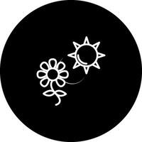 Blume im Sonnenlicht Vektor-Symbol vektor