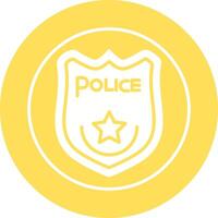 Polizei Abzeichen ich Vektor Symbol