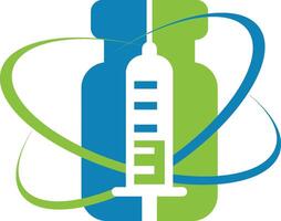 einzigartig Impfstoff Logo vektor