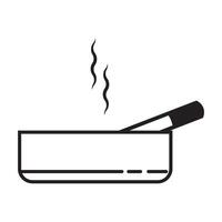 Zigarette Aschenbecher Symbol Logo Vektor Design Vorlage
