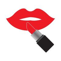 Lippenstift Symbol Logo Vektor Design Vorlage