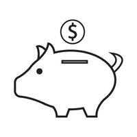 Schweinchen Bank Symbol Logo Vektor Design Vorlage