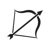 Pfeil Bogen Symbol Logo Vektor Design Vorlage