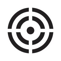 Ziel Richtigkeit Symbol Logo Vektor Design Vorlage