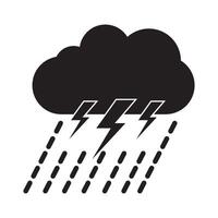 stormig väder ikon logotyp vektor design mall