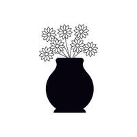 Blume Vase Symbol Vektor Design Vorlagen