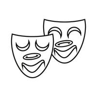 Theater Maske Symbol Vektor Design Vorlagen