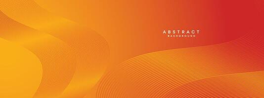 abstrakt Rot, Orange winken Kreise Linien Technologie Hintergrund. modern Orange Gradient mit glühend Linien, glänzend geometrisch gestalten Diagonale. zum Broschüre, Abdeckung, Poster, Banner, Webseite, Header, Flyer vektor