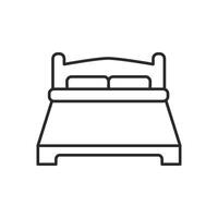 doppelt Bett Symbol Vektor Design Vorlage