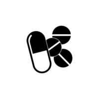 Kapseln und Tabletten Symbol Vektor Design Vorlage