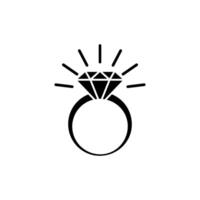 Ring Diamant Symbol Vektor Design Vorlagen