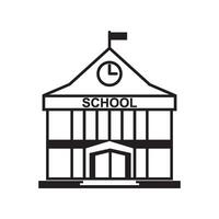 Schule Gebäude von Schule Haus Symbol Vektor Design Vorlage