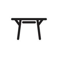 Möbel Tabelle Symbol Vektor Design Vorlage
