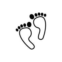 Fuß Symbol Vektor Design Vorlagen einfach