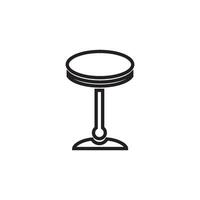 Möbel Tabelle Symbol Vektor Design Vorlage